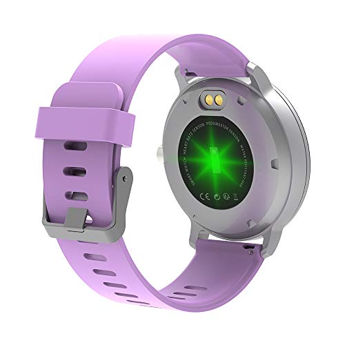 BingoFit Epic Fitness Tracker Smart Watch, Activity Tracker with Heart Rate Monitor, Waterproof Pedometer Watch with Sleep Monitor, Step Counter for Kids (Purple)
