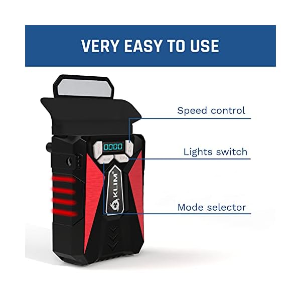 KLIM-Cool-Universal-Gaming-Laptop-PC-Cooler-High-Performance-Fan-for-Fast-Cooling-Action-USB-Hot-Air-Extractor-New-2020-Version-Red KLIM™ Cool Universal Gaming Laptop PC Cooler - High Performance Fan for Fast Cooling Action - USB Hot Air Extractor…