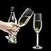 IFOLAINA Champagne Glasses Set of 2 Christmas Flutes Lead Free 8 Ounce with Clear Long Crystal Diamond Stem -New Year Valentine's Day, Birthday, Anniversary or Wedding Gifts