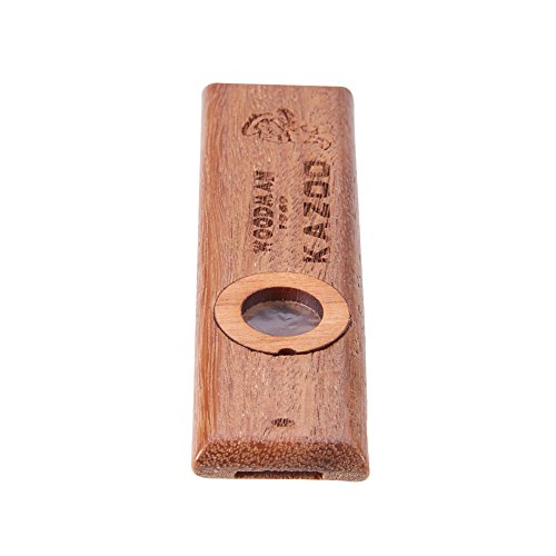 WANDIC Kazoos, 1 Pc Wooden Kazoo Musical Instrument Ukulele Guitar Partner Wood Harmonica for Kids and People Hum Song - Thumbnail 3