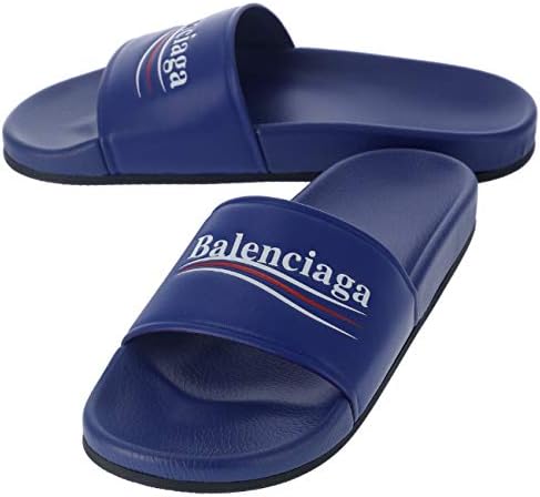Amazon Balenciaga バレンシアガ シューズ メンズ Pool サンダル Bleu Ocean Blanc Ver Wam00 4045 並行輸入品 Balenciaga バレンシアガ ファッションサンダル