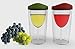 Wineova Plastic Wine Glasses with Lid, 10 Ounze, Set of 2, with Red and Green Drink-through Lid