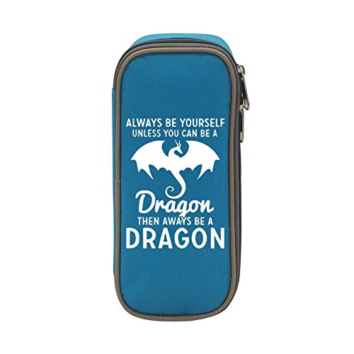 Mybox Always Be Yourself Unless You Can Be A Dragon Cube Pen Case Pencil Box Soft Canvas Student Stationery Office Storage