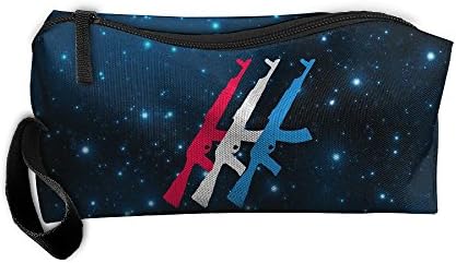 France Flag AK 47 Multi-functional Cosmetic Makeup Bag Zipper Closure Bags Toiletries Organizer Bag