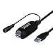 Leadzoe 33 feet Active USB 3.0 Extension Cable A Male to A Female Signal Amplifier Repeater Cord with 5V / 2A Power Adapter