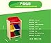 KidKraft Wooden Children's Toy Storage Unit with Five Plastic Bins - Primary & Natural, Gift for Ages 3+