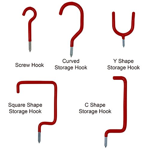 T.K.Excellent Bike Storage Hooks 10 Pack - Heavy Duty Bicycle Storage Hooks Wall Mounted Hook Set for Mountain/Road Bikes Screw-in Utility Storage Hangers Shed Garage Garden Hook - Thumbnail 3