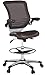 Modway EEI-211-BRN Edge Drafting Chair - Reception Desk Chair - Flip-Up Arm Drafting Chair in Brown