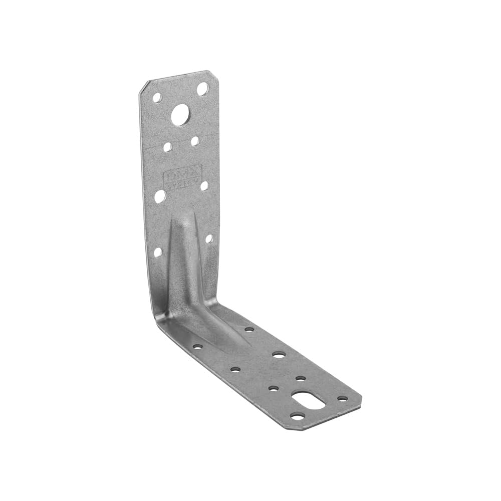 128.5mm x 128.5mm x 45mm Galvanised Heavy Duty with Reinforcment Angle Brackets for Wood 2.5mm Thick Timber Steel Zinc Plated Steel KP9 (Pack of 20) L12-K12ABC