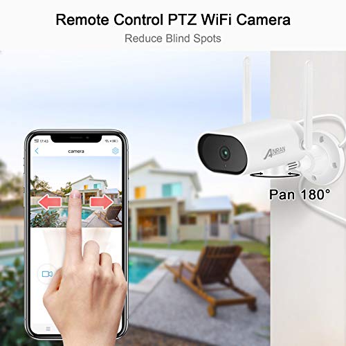 【Control 1536P】Wireless CCTV Camera Systems with Monitor, ANRAN Home Security Camera System with Expandable 8 Channel WiFi NVR Recorder, 4PCS Movable 180°Outdoor Camera, Remote Access, 1TB Hard Drive