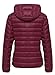 Wantdo Women's Hooded Packable Ultra Light Weight Down Coat Short Outwear(Wine Red,US X-Large)