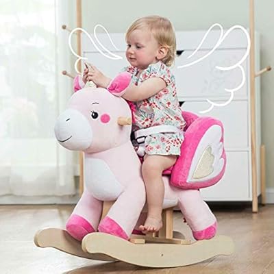 pink plush rocking horse