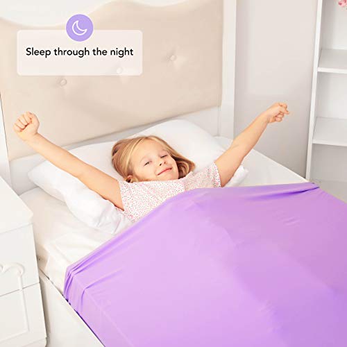 sensory compression blanket | lycra bed sheet for kids & adults | deep relaxing feeling, release oxytocin | helps with: spd, anxiety, adhd, autism and more | breathable, cool & stretchable | twin size