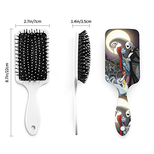 Jack and Sally Nightmare Before Christmas (80) Hair Brush Scalp Anti
