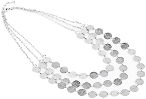 Women Multi-Layer Necklace Metal Clothing Accessories Bib Chain Jewelry
