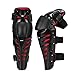 Booric Motorcycle Knee Shin Guard Pads Adjustable Size Knee Pad Protector Armor for Motorcycle Cycling Racing (Red)