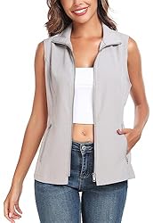 MISS MOLY Women's Lightweight Vest Casual Zipper