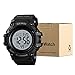 SKMEI Digital Plastic Watches Pupils Wristwatch Waterproof Digital Watch Sport Watches for Men (Black Large)