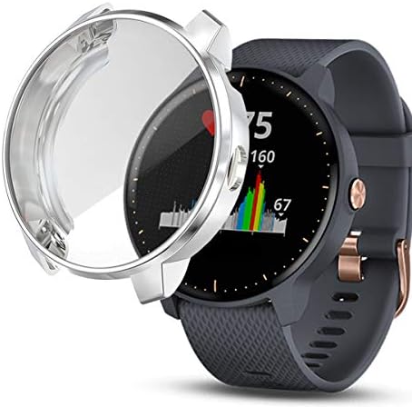 iHYQ Screen Protector Case for Garmin Vivoactive 3 Music,Unti-Shock TPU Full Cover Protector for Garmin Vivoactive 3 Music Smartwatch Accessories