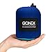 Gonex Portable Outdoor Camping Hammock, Nylon Parachute Single Hammock for Travel Camp with Hammock Straps, Ultralight (Dark blue+Light blue)