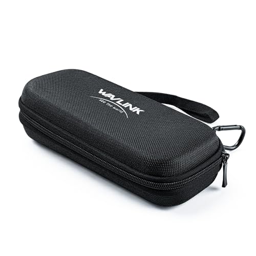 WAVLINK Funda rígida de EVA con Cremallera para Carcasa SSD, Compatible con WL-UTE50, WL-UTE51, WL-ST401C y WL-ST406C, Funda de Viaje, Funda Protectora y Bolsa de Almacenamiento
