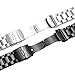Hstrap Heavy Solid Stainless Steel Watch Band 22mm 24mm 26mm Black Silver Brushed Watch Bands Double Locking Clasp Strap for Men