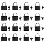 THIRARD 16 Pack Covered Aluminum Padlocks Keyed
