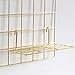 FRIADE Gold Grid Basket with Hooks,Bookshelf,Display Shelf for Wall Grid Panel,Wall Mount Organizer and Storage Shelf Rack for Home Supplies,1 Set of 3 (Gold)