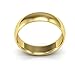 14K Yellow Gold men's and women's plain wedding bands 5mm comfort-fit light