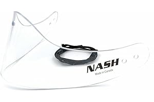 Nash Senior Lexan Throat Guard V Shape - Adult Hockey Throat Protector - Clear