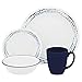 Corelle Livingware 32-Piece Dinnerware Set, Ocean Blues, Service for 8 (Two 16-Piece Sets) by Corelle Coordinates
