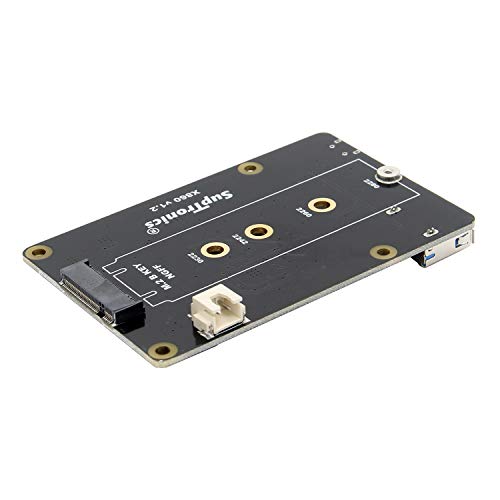 Geekworm Raspberry Pi 3B/3 B+(B Plus) M.2 NGFF 2280/2260/2242/2230 SATA SSD Shield USB3.0 X860 NAS Storage Expansion Board Support Raspberry Pi 3 Model B+/3B/2B/ROCK64