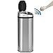 iTouchless 13 Gallon Touchless Sensor Kitchen Trash Can with Odor Control System, Brushed Stainless Steel, Round Garbage Bin for Home or Office - IT13RCB
