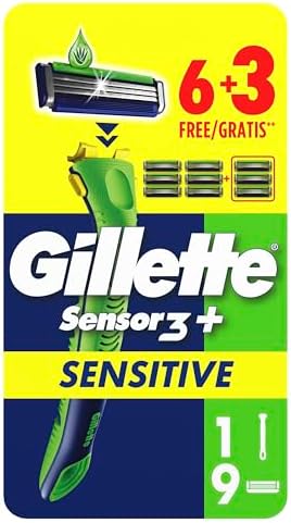 Navalha masculina com sensor sensível 3+ e 9 recargas
