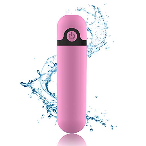 Rechargeable Personal Mini Wand Massager for Women Portable Handheld Cordless Waterproof for Neck Shoulder Back Body Massage Sports Recovery and Muscle Aches (Pink)