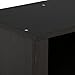 Topeakmart Wall Mounted Floating Media Storage Cabinet Hanging Desk Hutch 2 Door & Compartment Home Office Furniture (Black)