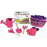 Taylor Toy Children Gardening Tool Set - Gardening Toys for Kids - Outdoor Toys with Bag (Pink)