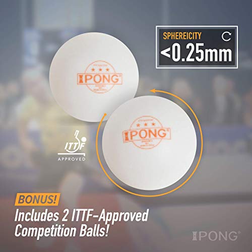 image for iPong Spinforce 52 Pack Table Tennis Balls - 50 Orange 3-Star Balls an