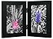 Golden State Art, 4x6 Double Picture Frame Vertical Hinged Photo Frame 2 Opening Folding Family Frames Collage, with Real Glass (4x6, Black, 1-Pack)