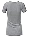 JJ Perfection Women's Solid Ribbed Knit Short Sleeve Zipper Henley Shirt Top