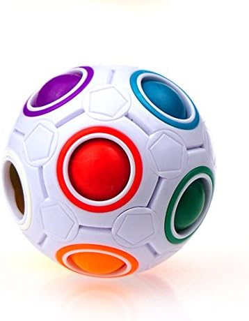Rainbow Magic Ball, FAOFBY Fidget Cubic Puzzle Magic Ball Intelligence Football Design with Assembly Fidget Toy