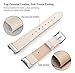 SWEES Leather Bands Compatible for Fitbit Charge 4, Charge 3 & Charge 3 SE Fitness Tracker, Genuine Leather Band Strap Wristband Replacement for Women Men Small Large, Black, Rose Gold, Beige, Brown