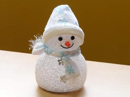Amazon クリスマス用 飾り 内臓ライトで光る雪だるま人形です スノーマン ホワイト 白 Wh 高さ15cm 装飾品 ライト Xmas クリスマス雑貨 おもちゃ