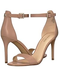 Nine West Mana Sandalia con taco de cuero para mujer