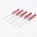 Uxcell a13061000ux1588 5 Pcs Red Clear Antislip Handle 2.3mm Magnet Tip Triangle Screwdrivers (Pack of 5)