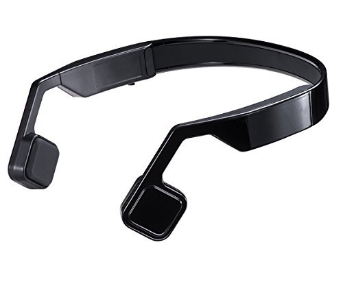 Open Ear Wireless Bone Conduction Headphones Liwithpro Bluetooth Sweatproof Earphones Sports Headset with Microphone and Volume Control for Cycling Running Gym Black