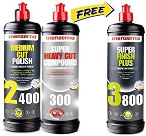 menzerna Medium Cut 2400 and Super Heavy Cut 300 Compound 1 Quart kit (Includes Free 3800 Super Finish Compound)