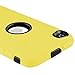 Generic Yellow Deluxe Hybrid Premium Rugged Hard Soft Case Skin Cover for iPod Touch 4th Gen