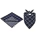 PUPTECK 4 pcs Plaid Dog Bandana Scarfs - Reversible Pet Triangle Bibs Bibs Accessories