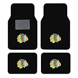 Newly Released Licensed Chicago Blackhawks Embroidered Logo Carpet Floor Mats. Wow Logo on All 4 Mats.